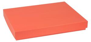 Úložná/dárková krabice s víkem 400x300x50/40 mm, korálová
