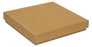 Úložná/dárková krabice s víkem 300x300x50/40 mm, hnědá - kraftová