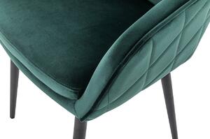 Zelená Jídelní židle 61 × 45 × 85 cm SALESFEVER