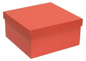 Úložná/dárková krabice s víkem 300x300x150/40 mm, korálová