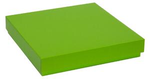 Úložná/dárková krabice s víkem 300x300x50/40 mm, zelená