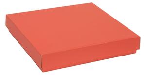 Úložná/dárková krabice s víkem 300x300x50/40 mm, korálová