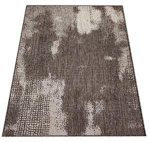 Makro Abra Kusový koberec sysalový oboustranný ZARA 10 Abstraktní hnědý Rozměr: 80x150 cm