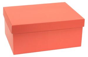 Úložná/dárková krabice s víkem 350x250x150/40 mm, korálová