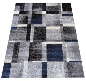 Kobercový ráj Kusový koberec moderní OTTO 09 geometrický šedý modrý Rozměr: 120x170 cm