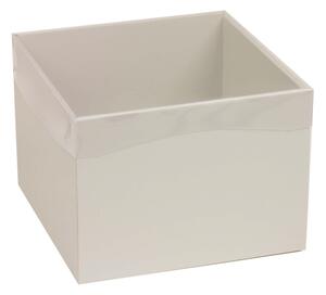 Dárková krabička s průhledným víkem 200x200x150/35 mm, šedá