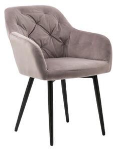 SALESFEVER Sametová židle růžová 61 × 45 × 85 cm