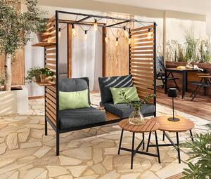 Zahradní lounge posezení »Elin« s flexibilními sedacími prvky a závěsnými regály