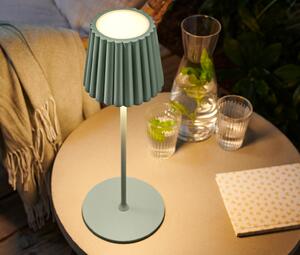 Venkovní stolní lampa s LED, šalvějově zelená