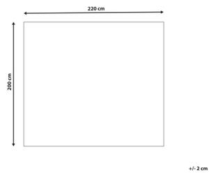 Přikrývka na postel SURMI Umělá kožešina 200 x 220 cm Krémově bílá