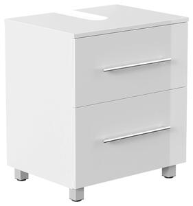SKŘÍŇKA POD UMYVADLO, vysoce lesklá bílá, vysoce lesklá bílá, 55/63/41,6 cm MID.YOU - Koupelnové série, Online Only