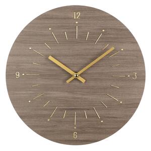Eglo 425508 - Nástěnné hodiny TAKAHAGI 1xAA pr. 30 cm hnědá