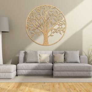 Dřevěný Strom života v kruhu | Elegantní dekorace na zeď | SENTOP PR0217