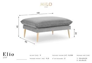 Sametový taburet Elio 100 × 80 × 45 cm MILO CASA