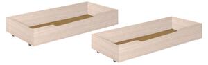 KONDELA Úložný prostor pod postel 70x140, set 2 ks, dub bělený, MIX