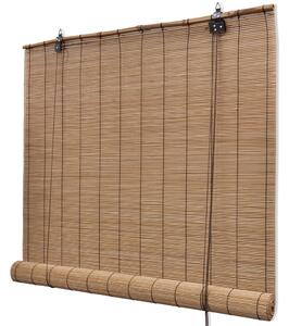 Hnědá bambusová roleta 140 x 160 cm