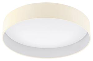 Eglo 93394 PALOMARO cream - Stropní LED textilní svítidlo 24W Ø 50cm (Textilní LED lustr s krémovou barvou stínidla)