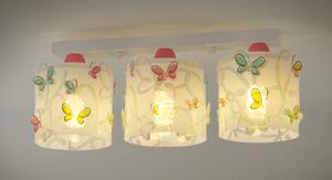 Dalber 62143 BUTTERFLY - Dětské stropní svítidlo s motýlky + Dárek 3x LED žárovka (Dětský lustr s motivy molýlků)