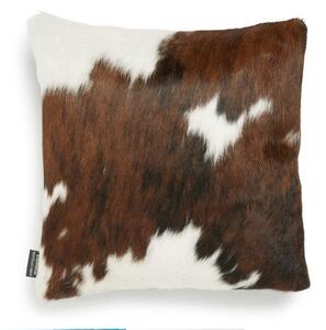 Skinnwille Home Collection Polštář hovězí kůže Patty, hnědo-bílá, 45x45 cm