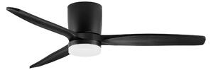 LED černo-dřevěné moderní stropní svítidlo Aloa s dálkovým ovládáním