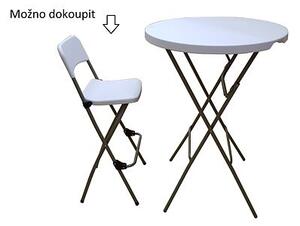 Skládací bistro stolek - průměr 80cm, výška 110cm + kvalitní potah ZDARMA barva Červená