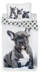 Jerry Fabrics Povlečení Bulldog - 140 x 200 cm / 70 x 90 cm