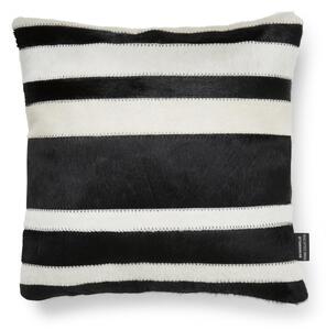 Skinnwille Home Collection Polštář hovězí kůže Stripy, černobílý, 45x45 cm