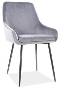 Židle Balbi Velvet - šedá