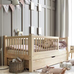 Dětská postel Basic Alto plus Velikost spací plochy: 120x60, Barva: přírodní dřevo