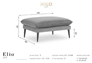 Sametový taburet Elio 100 × 80 × 45 cm MILO CASA