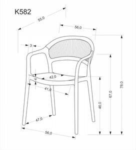 Halmar židle K582