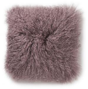 Skinnwille Home Collection Polštář Violet Dusty, tibetská kožešina, 40x40 cm