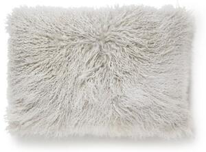 Skinnwille Home Collection Polštář Snowtop, tibetská kožešina, světle šedá, 60x40 cm