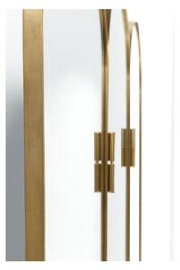 Paraván ve zlaté barvě se zrcadly Kare Design Curve, výška 166 cm