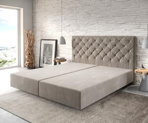 DELIFE Boxspring postel Dream-Great 180x200 cm mikrovlákno béžová