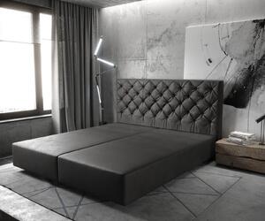 DELIFE Boxspring postel Dream-Great 180x200 cm koženka antracitová