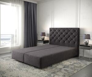 DELIFE Boxspring postel Dream-Great 160x200 cm mikrovlákno černá