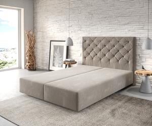 DELIFE Boxspring postel Dream-Great 140x200 cm mikrovlákno béžová
