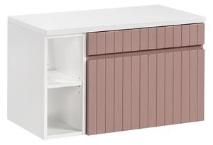 Comad Set koupelnového nábytku Iconic Rose 80 starorůžová - skříňka + deska + přídavná skříňka