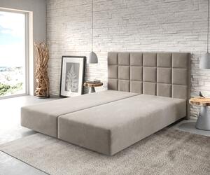 DELIFE Boxspring postel Dream-Fine 160x200 cm mikrovlákno béžová