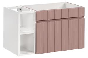 Comad Set koupelnového nábytku Iconic Rose 80 starorůžová/bílá - skříňka + přídavná skříňka