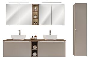 Comad Set koupelnového nábytku Santa Fe Taupe 180 šedá/dub vintage (12 kusů nábytku)