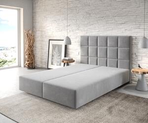 DELIFE Boxspring postel Dream-Fine 140x200 cm mikrovlákno šedá