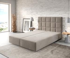 DELIFE Boxspring postel Dream-Fine 140x200 cm mikrovlákno béžová