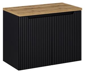 Comad Koupelnová skříňka pod deskové umyvadlo Nova Black 80 černá matná/dub wotan