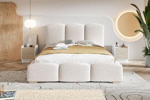 Moderní čalouněná postel Parisa 160x200 cm Barva: Krémová - Amor 04