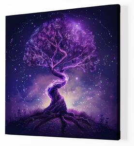 Obraz na plátně - Strom života Bleskový dotek FeelHappy.cz Velikost obrazu: 120 x 120 cm