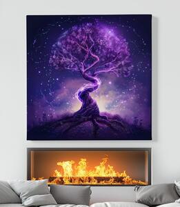 Obraz na plátně - Strom života Bleskový dotek FeelHappy.cz Velikost obrazu: 40 x 40 cm