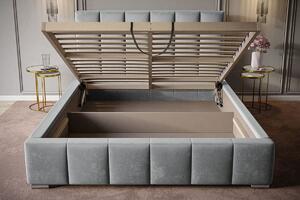 Moderní čalouněná postel Parisa 160x200 cm Barva: Šedá - Jasmine 90