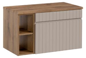 Comad Set koupelnového nábytku Iconic Cashmere 80 kašmír mat/dub coast evoke (3 kusy nábytku)